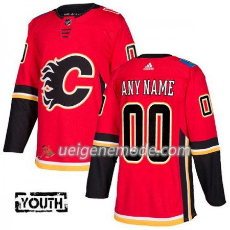 Kinder Eishockey Calgary Flames Custom Adidas 2017-2018 Rot Authentic